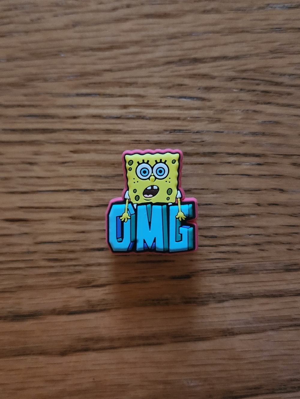 NWOT Crocs Jibbitz SpongeBob SquarePants 'OMG' Shoe Charm Nickelodeon